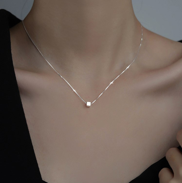 S925 Cute cube Necklace