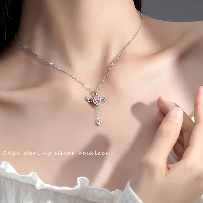 S925 Heart Movable Zircon Necklace