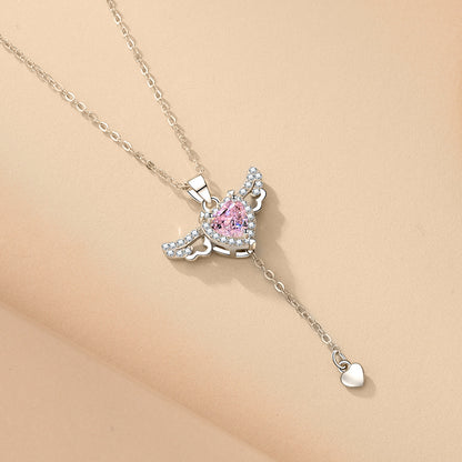 S925 Heart Movable Zircon Necklace