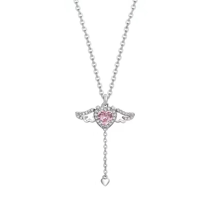 S925 Heart Movable Zircon Necklace