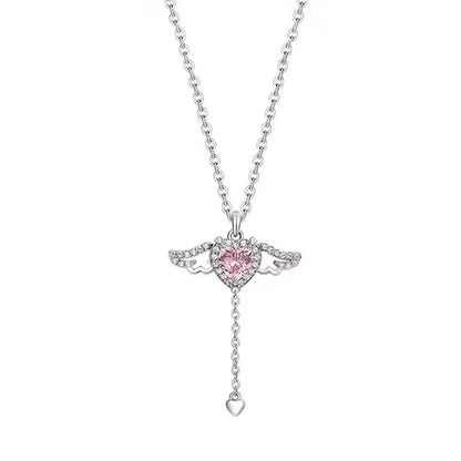 S925 Heart Movable Zircon Necklace